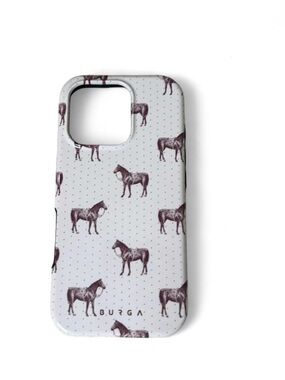 iPhone 16 Pro Case w/ Brown Horses and Polka Dots